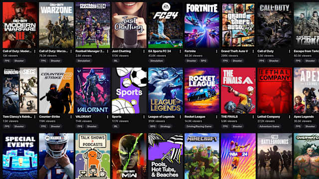 twitch categories